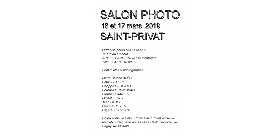 SALON PHOTO SAINT PRIVAT