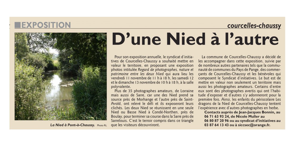 Article du Républicain Lorrain paru le 5 nov. 2016