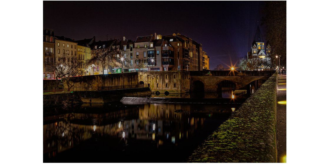 Exposition Metz - Quartier impérial, les ponts, la nuit