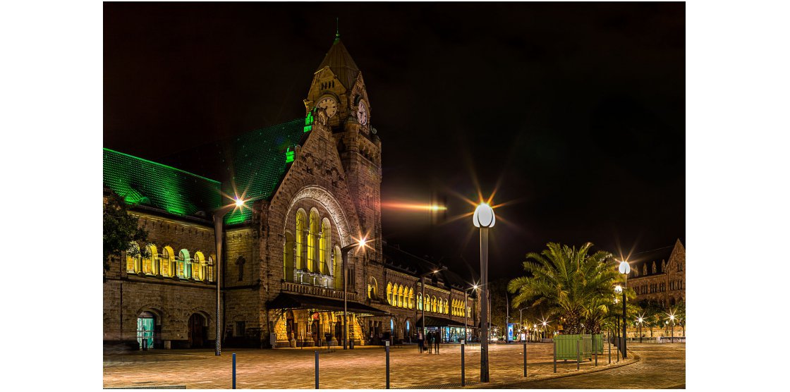 Exposition Metz - Quartier impérial, les ponts, la nuit