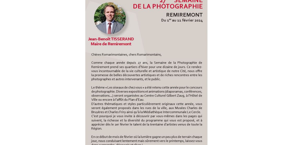 27ème semaine de la photographie à REMIREMONT